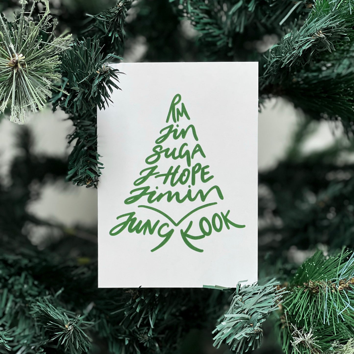 BANGTAN CHRISTMAS TREE CARD