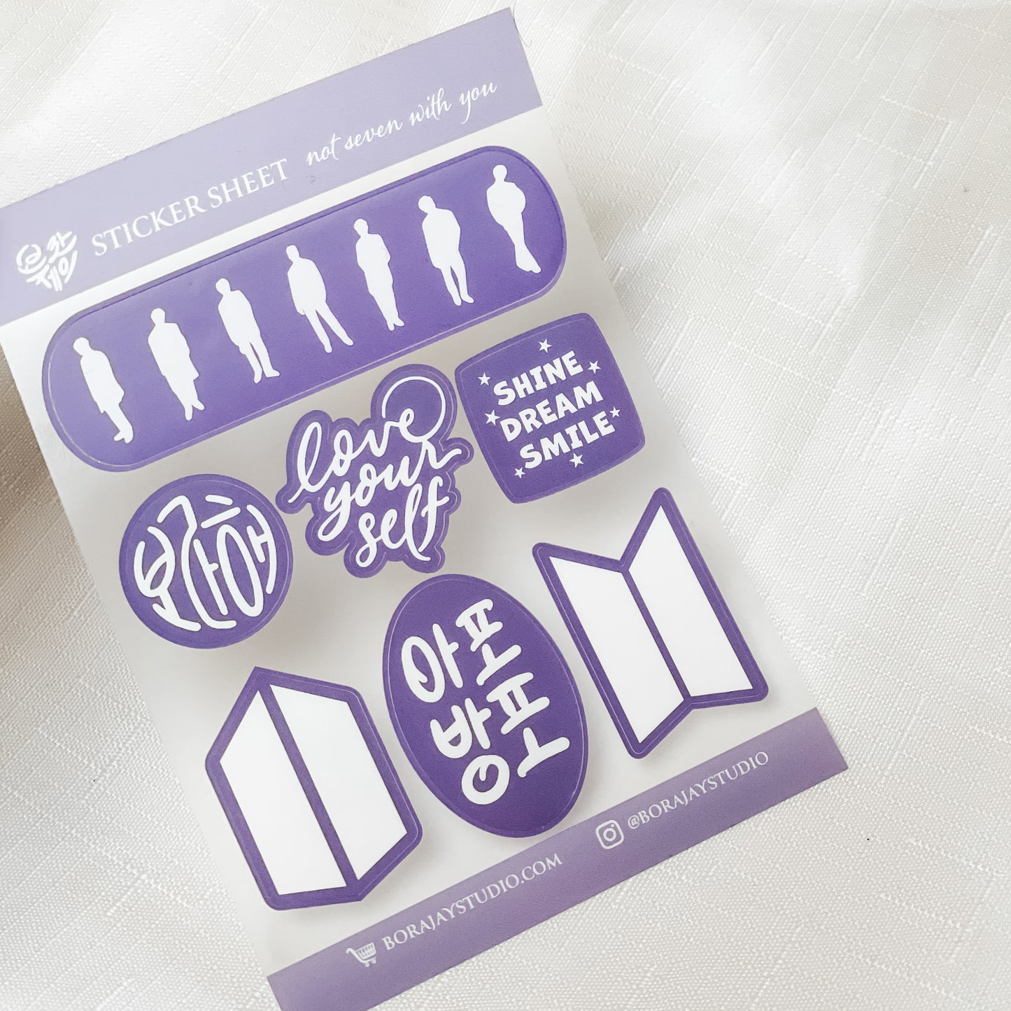 'NOT SEVEN WITH YOU' BORA STICKER SHEET